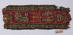 Textile Fragment, Wool, linen; tapestry weave