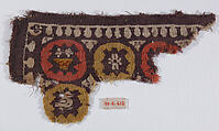 Textile Fragment, Wool, linen; tapestry weave