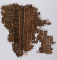 Textile Fragment, Wool, linen; plain weave, embroidered (?)