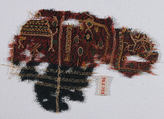 Textile Fragment, Wool, linen; plain weave, embroidered