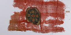 Textile Fragment, Wool, linen; plain weave, tapestry weave