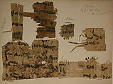Fragment of a Letter in Pahlavi Script, Ink on papyrus