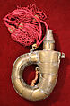 Powder Horn, Brass and silver