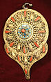 Girdle Clasp, Gold, coral, turquoise, glass?