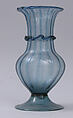 Vase, Glass; mold blown with applied decoration; tooled on the pontil