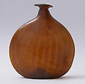 Flask, Glass; mold blown, tooled on the pontil