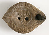 Lamp with Jewish Symbols, Earthenware; molded