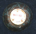 Cup, Stonepaste; luster-painted on opaque light blue glaze and white glaze (rim)