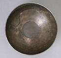 Footed Bowl, Bronze; inlaid with silver and black compound