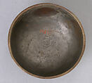 Bowl, Brass; inlaid with silver