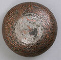Bowl, Copper; damascened with silver