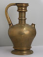 Ewer, Brass; originally inlaid with silver