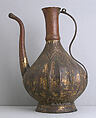 Ewer, Copper; repoussé, gilded