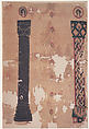 Hanging with Polychrome Columns, Linen, wool; tapestry weave