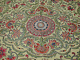 Hanging, Silk; plain-weave, embroidered