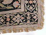 Hanging, Velvet, silk, metal wrapped thread; embroidered