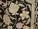 Hanging, Velvet, silk, metal wrapped thread; embroidered