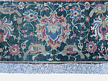 Carpet, Silk (warp), cotton (weft), wool (pile); asymmetrically knotted pile