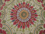 Cover, Silk on cotton; embroidered