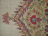 Cover, Silk on cotton; embroidered