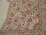 Cover, Silk on cotton; embroidered