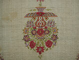 Cover, Silk on cotton; embroidered
