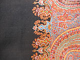 Shawl, Wool, silk; double interlocking twill tapestry weave, embroidered, pieced