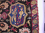 Cover, Cotton, silk; plain weave, embroidered