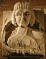 Fragment from a Relief with the Bust of a Woman, Limestone; carved