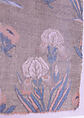 Textile Fragments with Irises, Silk, metal wrapped thread; lampas