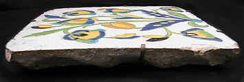 Tile, Stonepaste; glazed