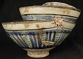 Bowls, Stonepaste; underglaze painted