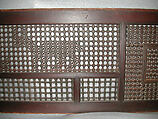 Mashrabiyya Screen with Two Gazelles, Wood; turned