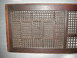 Mashrabiyya Screen with Two Gazelles, Wood; turned