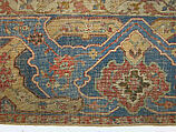 Carpet, Cotton (warp and weft), wool (pile); asymmetrically knotted pile