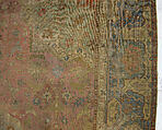 Carpet, Cotton (warp and weft), wool (pile); asymmetrically knotted pile
