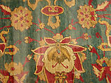 Silk Kashan Carpet, Silk (warp, weft and pile); asymmetrically knotted pile