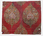 Textile Fragment, Silk and metal wrapped thread; brocaded