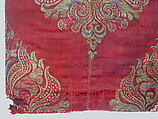 Textile Fragment, Silk and metal wrapped thread; brocaded