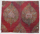 Textile Fragment, Silk and metal wrapped thread; brocaded