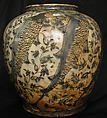 Jar, Stonepaste; underglaze painted