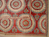 Panel Comprising Two Loom Widths, Silk, cotton, metal wrapped thread; cut and voided velvet, brocaded