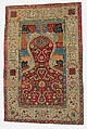 Carpet, Silk (warp and weft), wool (pile), metal wrapped thread; asymmetricaly knotted thread, brocaded