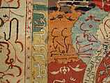 Carpet, Silk (warp and weft), wool (pile), metal wrapped thread; asymmetricaly knotted thread, brocaded