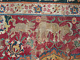 Carpet, Silk (warp), cotton (weft), wool (pile); asymmetrically knotted pile
