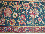 Carpet, Silk (warp), cotton (weft), wool (pile); asymmetrically knotted pile