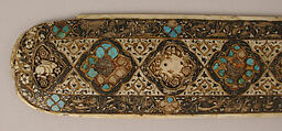 Cover of a Pen Box, Ivory; carved and inlaid with jewels