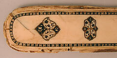 Cover of a Pen Box, Ivory; carved and inlaid with jewels