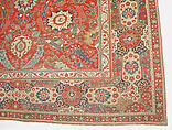 Carpet, Cotton (warp and weft), wool (pile); asymmetrically knotted pile