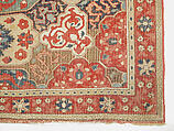 Carpet, Cotton (warp and weft), wool (pile); asymmetrically knotted pile